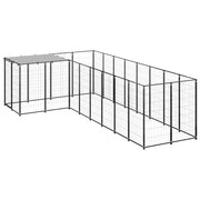 Recinto per animali da esterno per cani 6,05 m² 110 cm acciaio nero 02_0000548