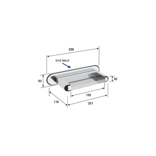Soffione doccia con getto a cascata