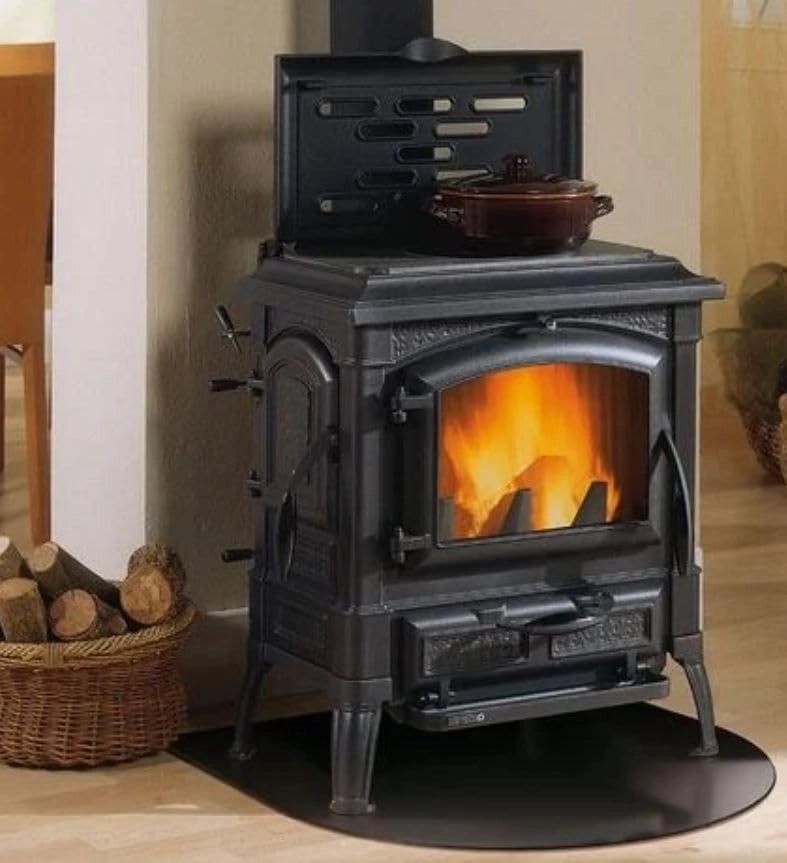 Pedana salvapavimento per stufe a legna e pellet in acciaio 90x80