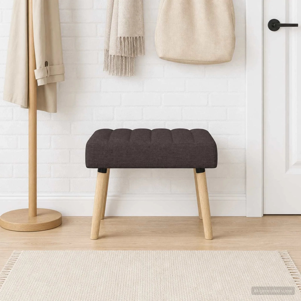 Panchina trapuntata a canale Marrone Scuro 60 x 40 x 45 cm 42038463