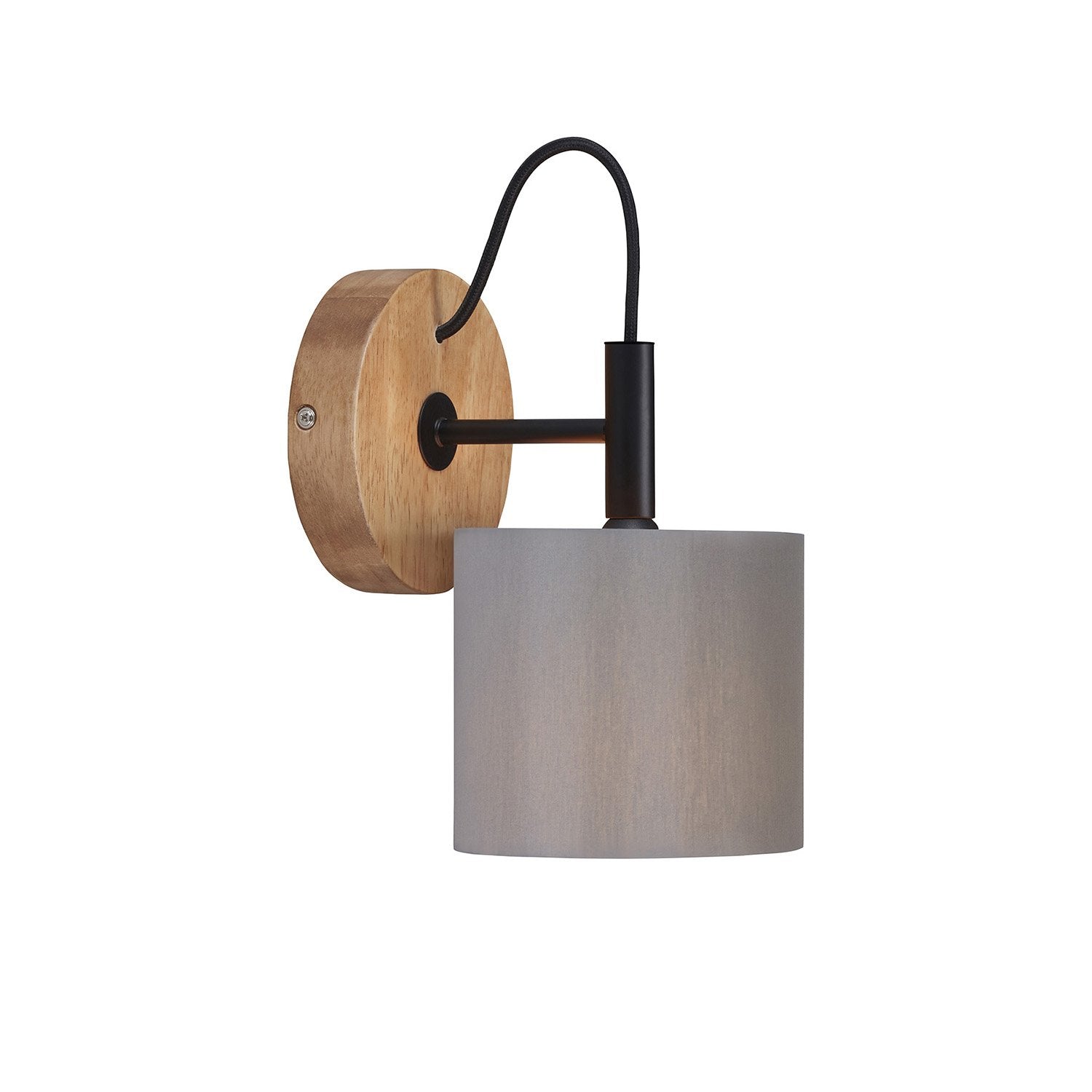 Applique Vintage Rhon Metallo Nero 1 Luce E14