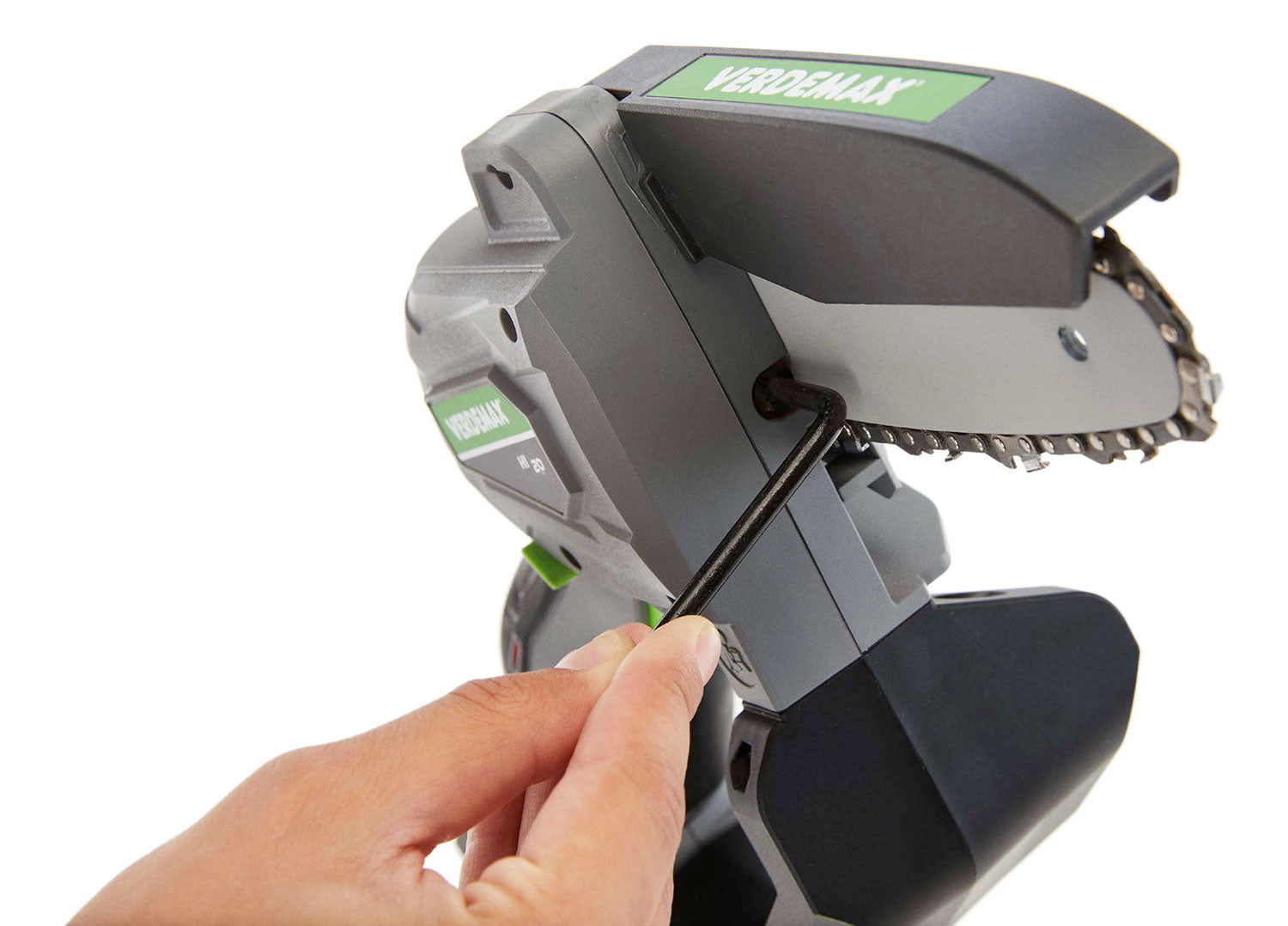 Potatore a Batteria Verdemax PE20 per Arbusti Piante 20V Lama da 12 cm con Batteria