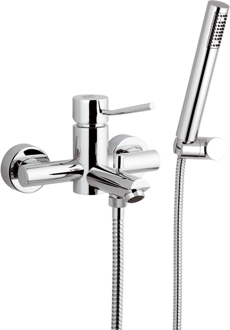 Rubinetto vasca esterno con doccia duplex - serie minimal