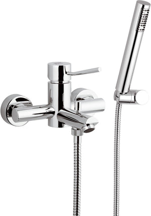 Rubinetto vasca esterno con doccia duplex - serie minimal