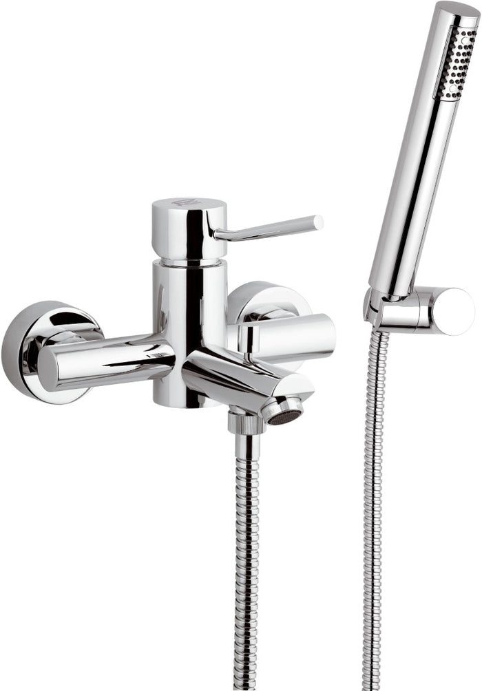 Rubinetto vasca esterno con doccia duplex - serie minimal