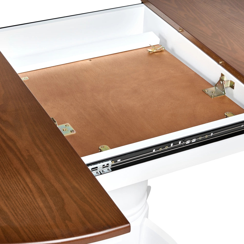Tavolo da pranzo allungabile in legno di frassino 106/150 cm stile retrò vintage