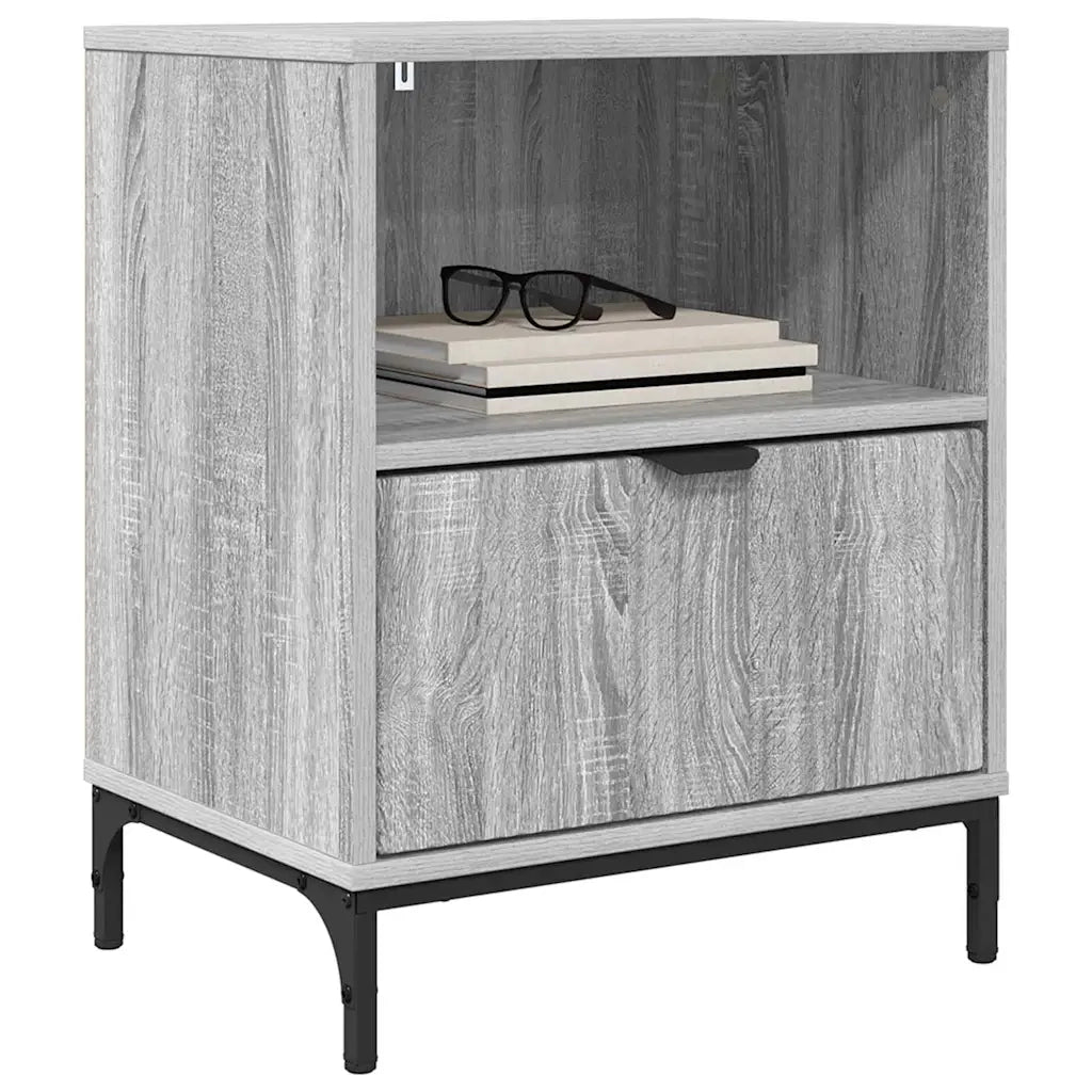 Armadio da Notte 2 pcs Grigio sonoma 49 x 36 x 61 cm