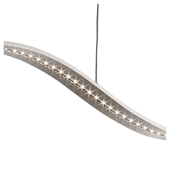 Lampadario Moderno Ala Acciaio Argento Marrone Led 10W 3000K