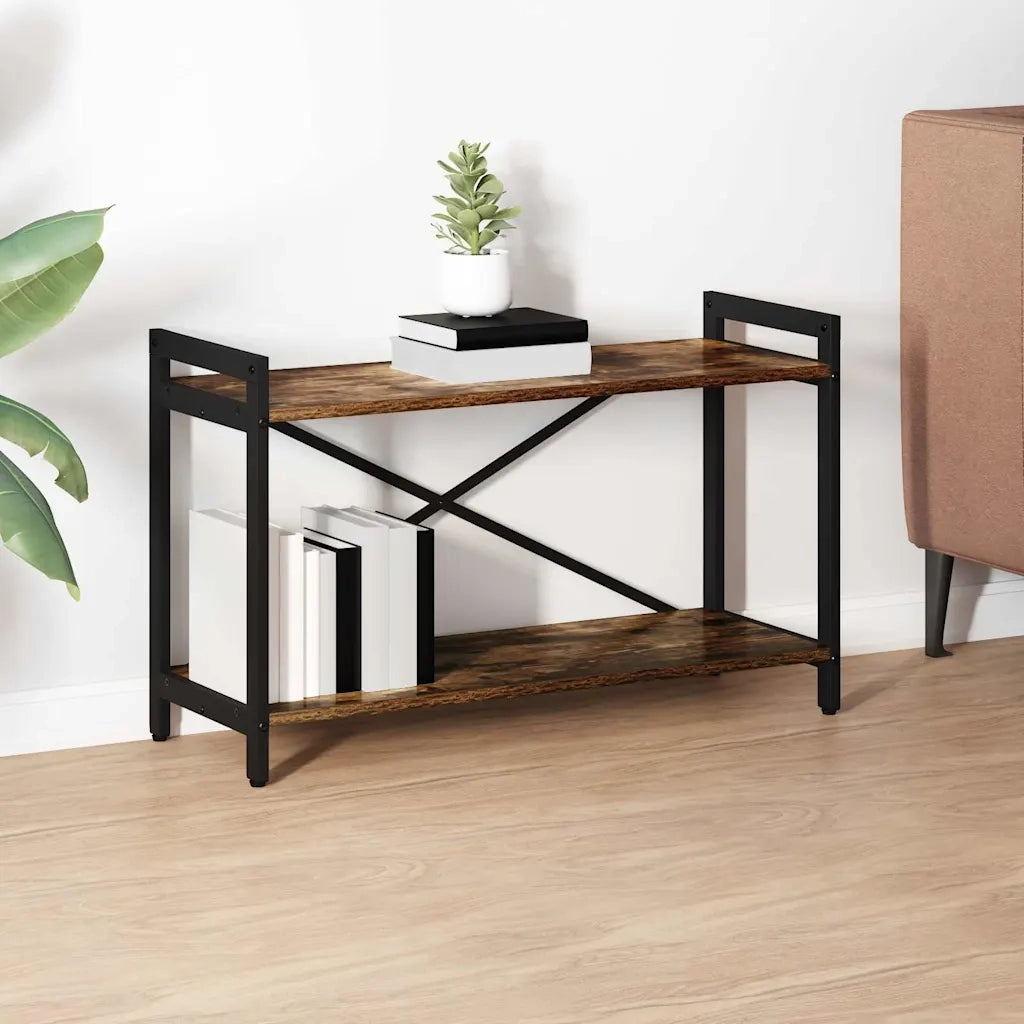 vidaXL Libreria Rovere fumo 80 x 30 x 48.5 cm Legno multistrato