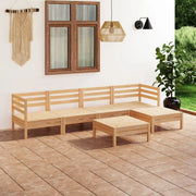 Set Divani da Giardino 6 pz in Legno Massello di Pino cod mxl 36557