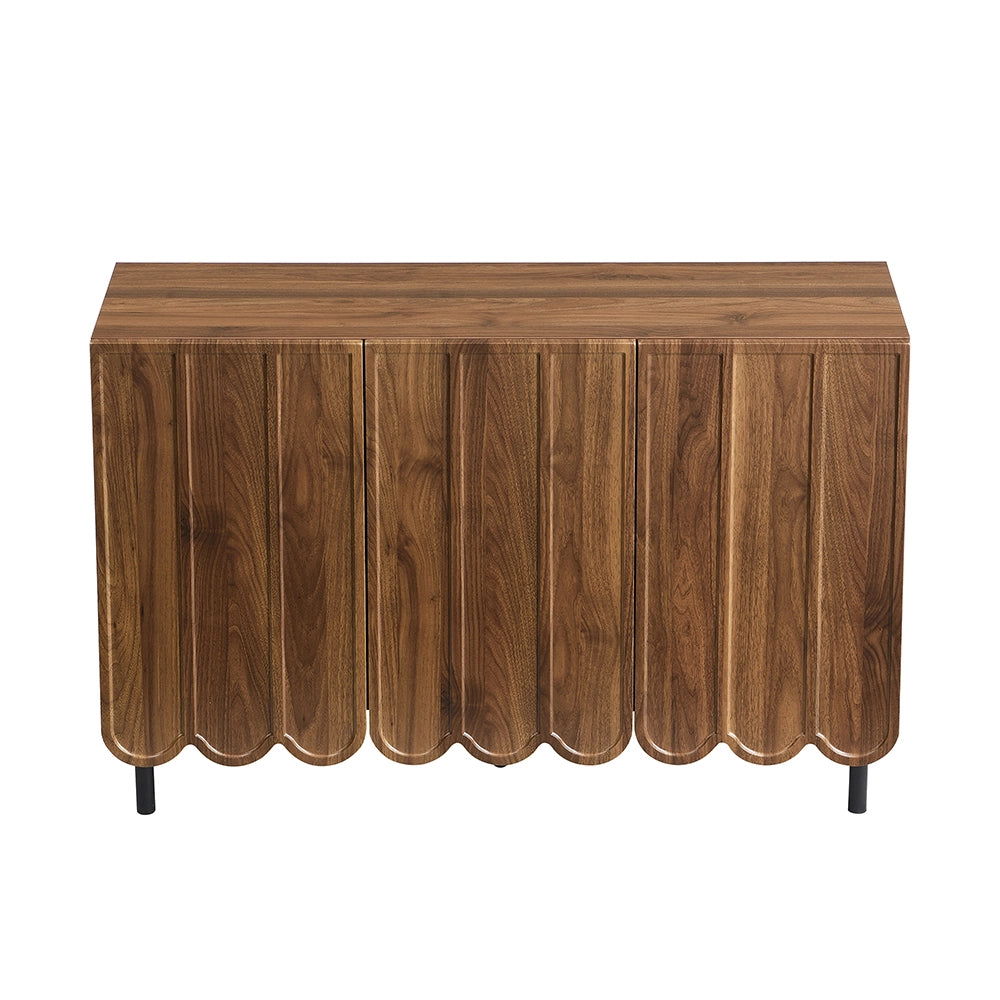 Buffet - Xylo - 120x35x80cm porte ondulate legno