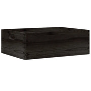 Scatola in Legno con Manici Nera 40x30x13 cm in Legno di Pino CFW5491362