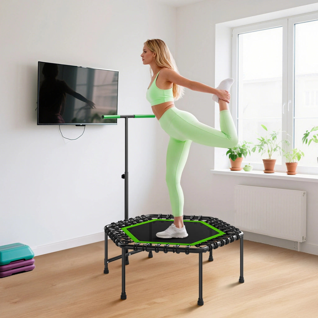 Trampolino da Giardino 114x114x132 cm ¨C zephmum ¨C Verde e Nero