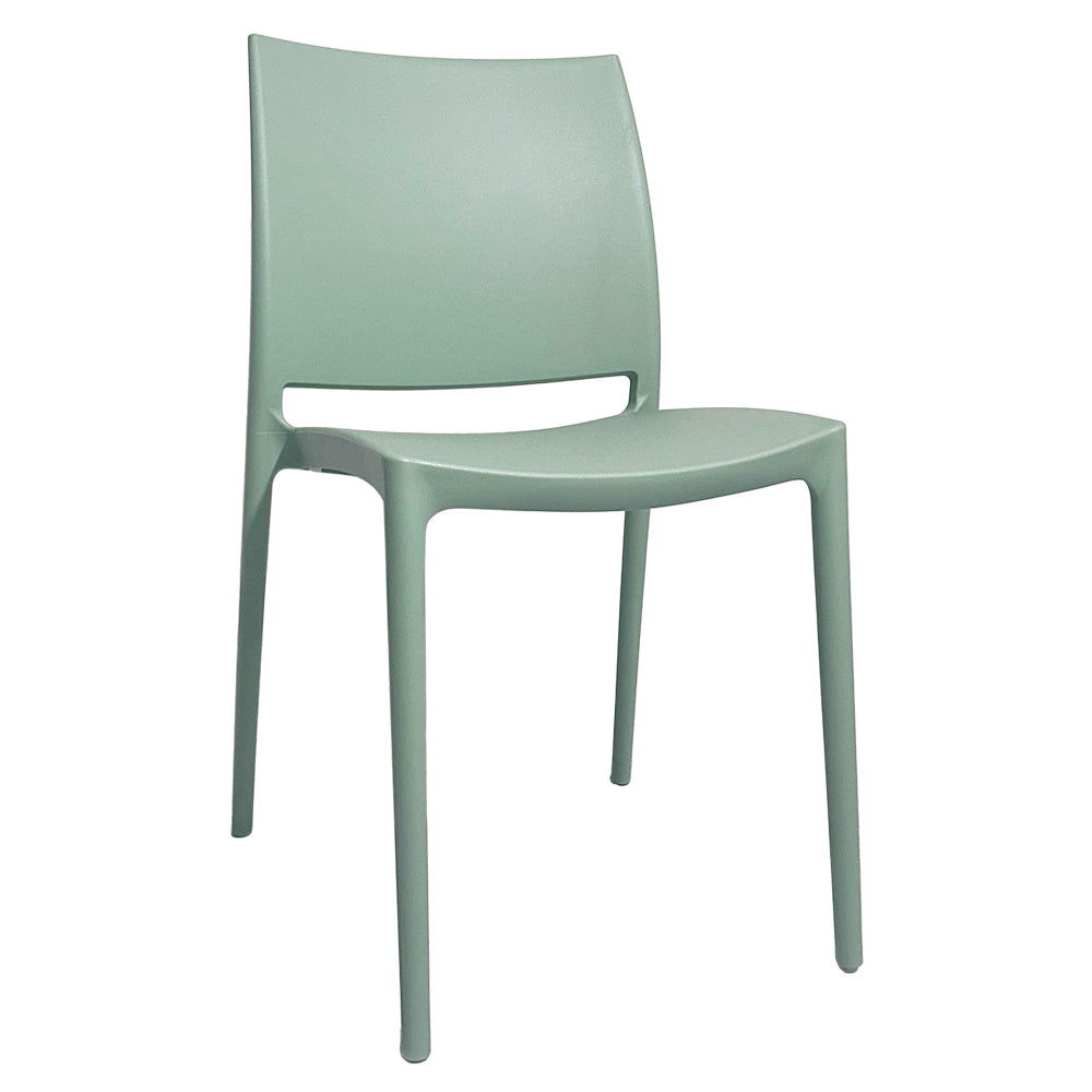 Sedia da sala da pranzo Altea in plastica colore Verde Salvia modello comfort