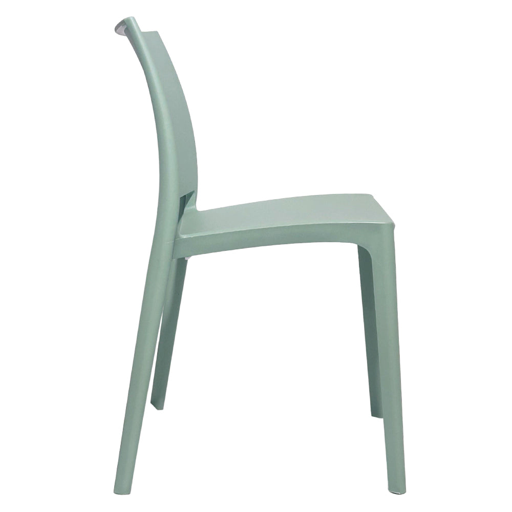 Sedia da sala da pranzo Altea in plastica colore Verde Salvia modello comfort