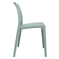 Sedia da sala da pranzo Altea in plastica colore Verde Salvia modello comfort