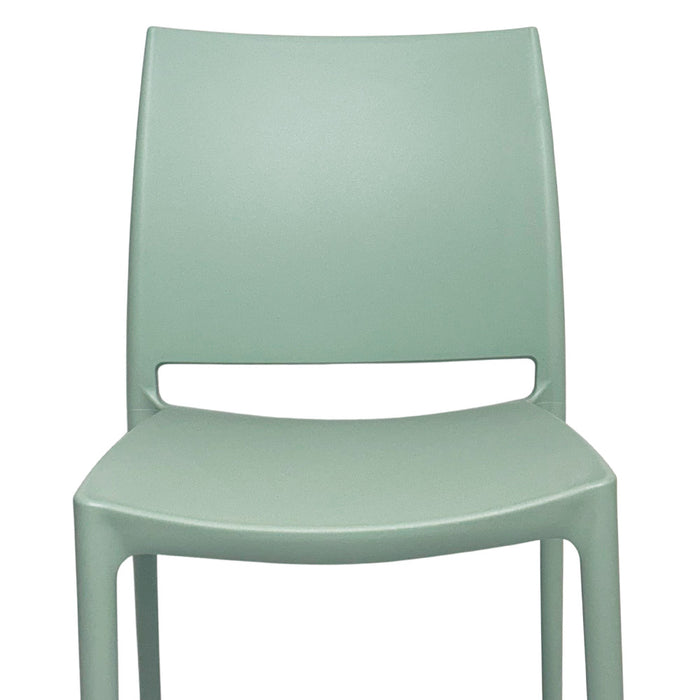 Sedia da sala da pranzo Altea in plastica colore Verde Salvia modello comfort