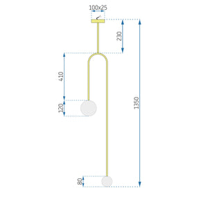 Lampada Gold APP964-2CP