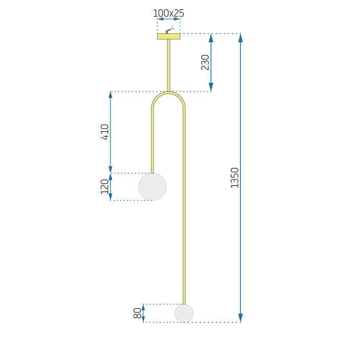 Lampada Gold APP964-2CP