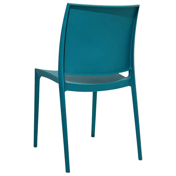 Sedia da sala da pranzo Altea in plastica colore Verde Petrolio modello comfort