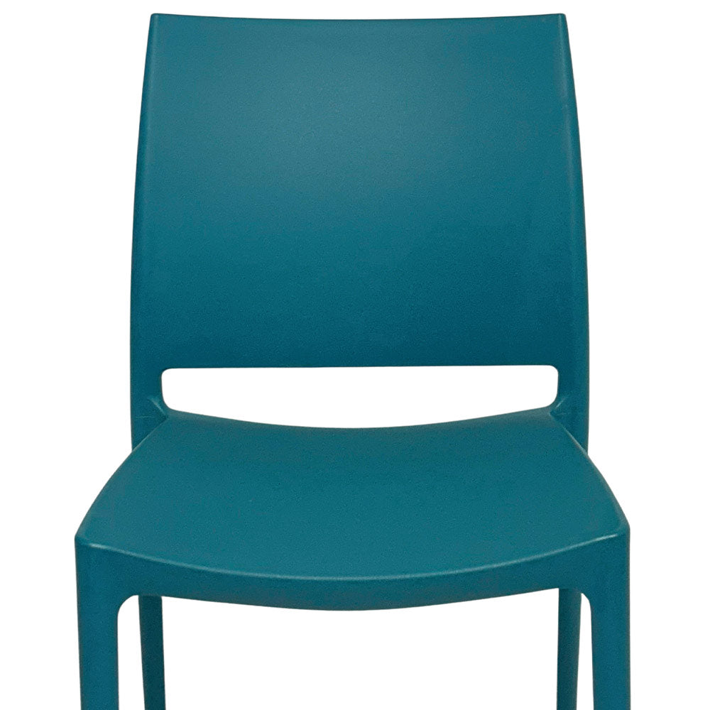 Sedia da sala da pranzo Altea in plastica colore Verde Petrolio modello comfort