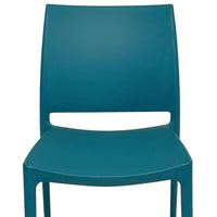 Sedia da sala da pranzo Altea in plastica colore Verde Petrolio modello comfort