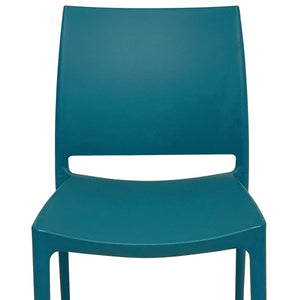 Sedia da sala da pranzo Altea in plastica colore Verde Petrolio modello comfort