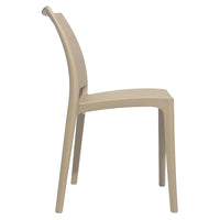 Sedia da sala da pranzo Altea in plastica colore marrone chiaro modello comfort