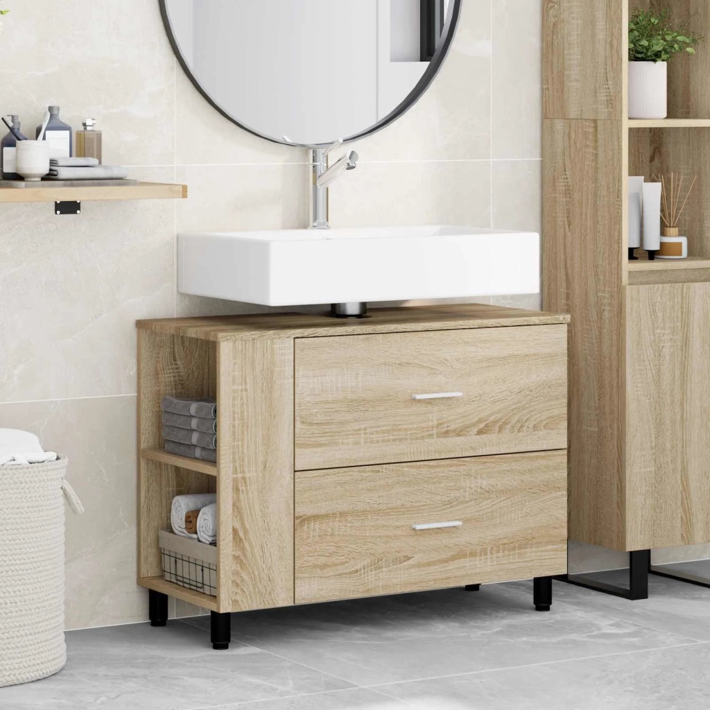 Mobile sotto lavello con cassetto rovere sonoma 80 x 35 x 60 cm 889387