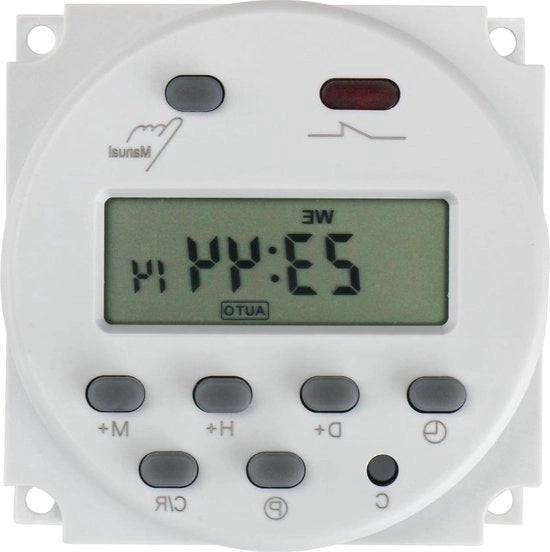 Regolatore di alimentazione LCD digitale programmabile con schermata a 17 modelli di programma giornaliero e settimanale, 24 V DC/AC 16 A