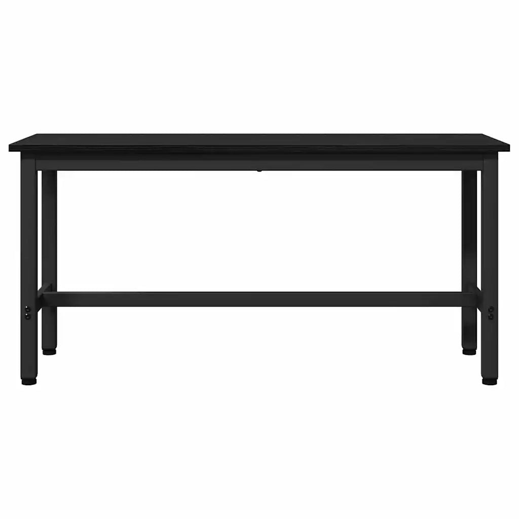 Panchina da pranzo 2 pcs Rovere Nero 100 x 32,5 x 48,5 cm