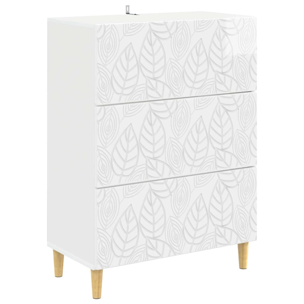 Mobile con Cassetti Bianco Lucido 66 x 34,5 x 90 cm 895069