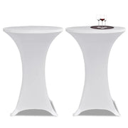 Coperture Verticali per Tavolo 4 pz ?80 cm Bianco Elastico CFW6057599