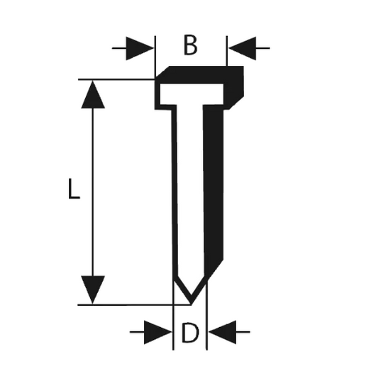 CONFEZIONE 5000 CHIODI PER LEGNO BOSCH SK50 35G DA 35mm - 2608200515