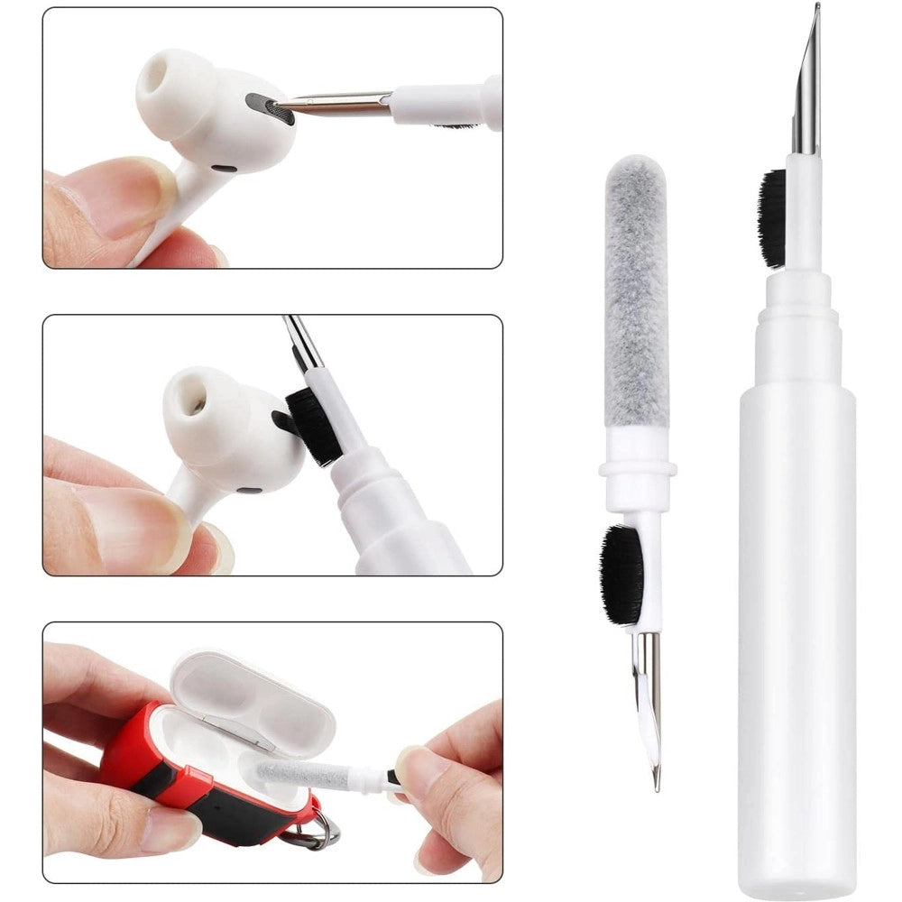 Trade Shop - Penna Spazzola Multifunzione Per La Pulizia Degli Auricolari Bluetooth Airpods -