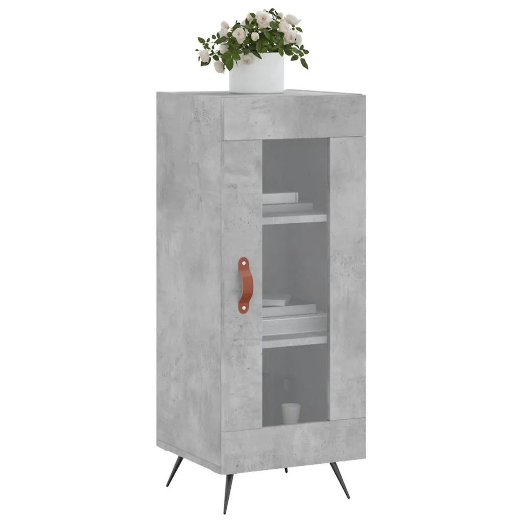 Credenza Grigio Cemento 34,5x34x90 cm in Legno Multistratocod mxl 128318
