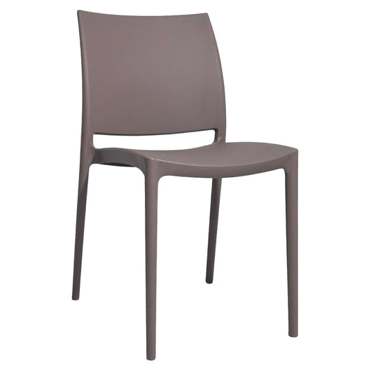 Sedia da sala da pranzo Altea in plastica grigio tortora chiaro modello comfort