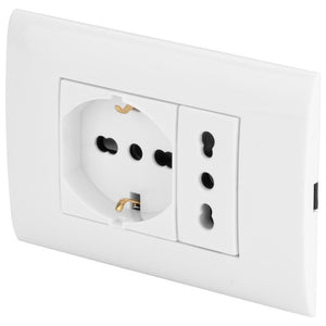 Poly Pool PP6094X presa energia 2x AC Bianco