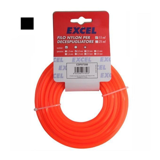 Excel Filo Nylon Quadro 2,4mm 15my