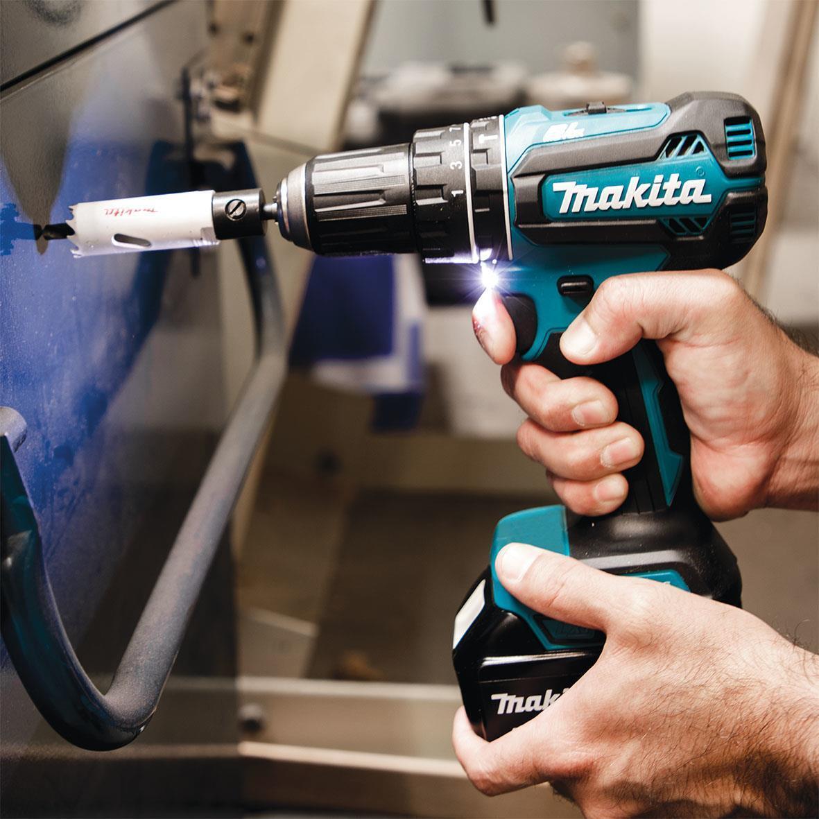 Makita DHP485Z trapano Senza chiave 1,1 kg Nero, Blu