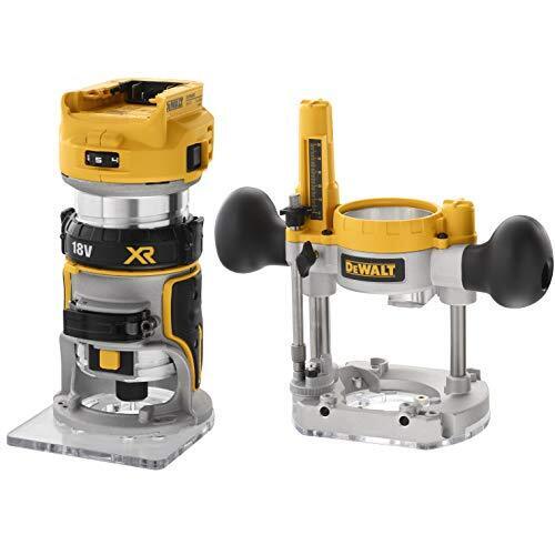 DeWALT DCW604NT-XJ fresa verticale e tagliabordi Nero, Giallo 25500 Giri/min