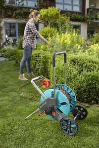 Gardena AquaRoll M Easy Carrello avvolgitubo Manuale Nero, Blu, Arancione