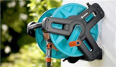 Gardena 8009-20 avvolgitubo da giardino Rocchetto montato a muro Manuale Nero, Verde