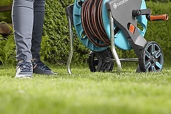 Gardena AquaRoll M Easy Carrello avvolgitubo Manuale Nero, Blu, Arancione