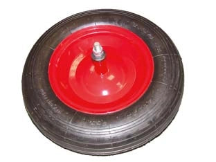 RUOTA PER CARRIOLA PNEUMATICA PERNO MM.12X210  perno mm.12x210, interasse mm.150    ALTE