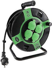 REV 10217412 prolunghe e multiple 40 m 4 presa(e) AC Interno/esterno Nero, Verde