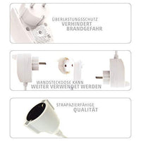 REV 0016150114 prolunghe e multiple 5 m 2 presa(e) AC Interno Bianco