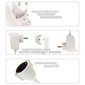 REV 0016150114 prolunghe e multiple 5 m 2 presa(e) AC Interno Bianco