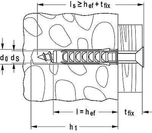 Fischer 070014 ancoraggio a vite e tassello 20 pz 70 mm