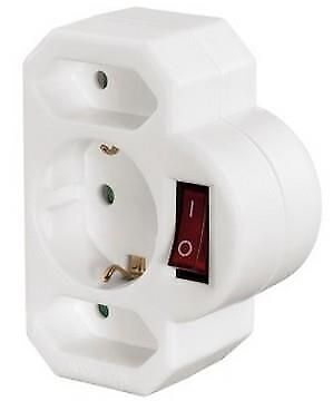 Hama 00108846 adattatore per presa di corrente Tipo F Universale Bianco